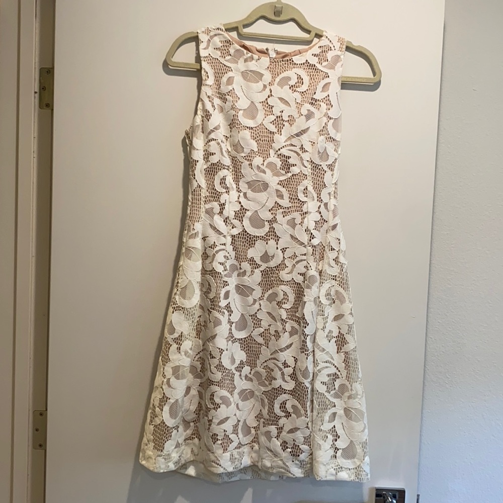 Eva Mendes for New York & Company Sleeveless White Lace Dress